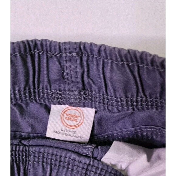 Wonder Nation Boys L (10-12) Gray & Blue Elastic Waist Pockets Drawstring Shorts - Picture 6 of 10